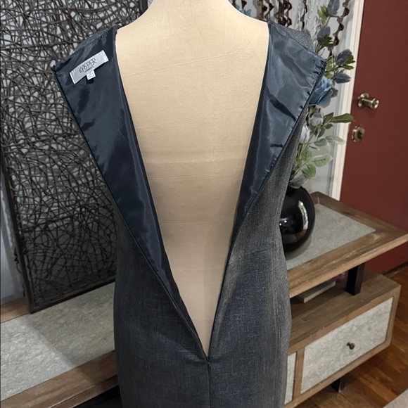 Kasper Separates Charcoal Gray Sheath Dress Size 12 - Picture 6 of 10